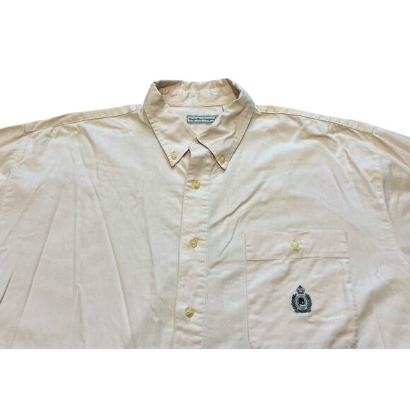 Bugle Boy Y2K Classic Button Down Shirt Short Sleeve Oxford Vintage Men's XL - Picture 2 of 5